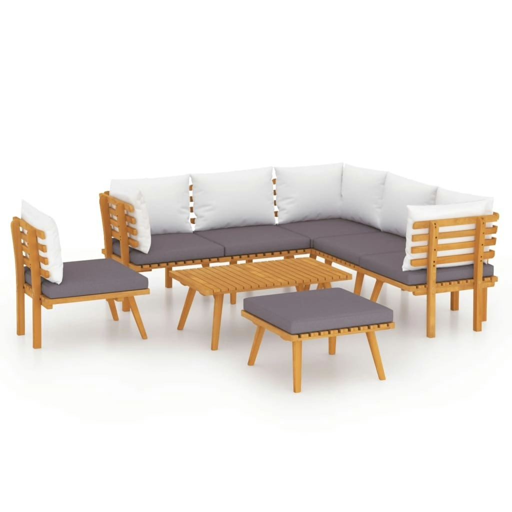 8 Piece Garden Lounge Set with Cushions Solid Wood Acacia 3087016