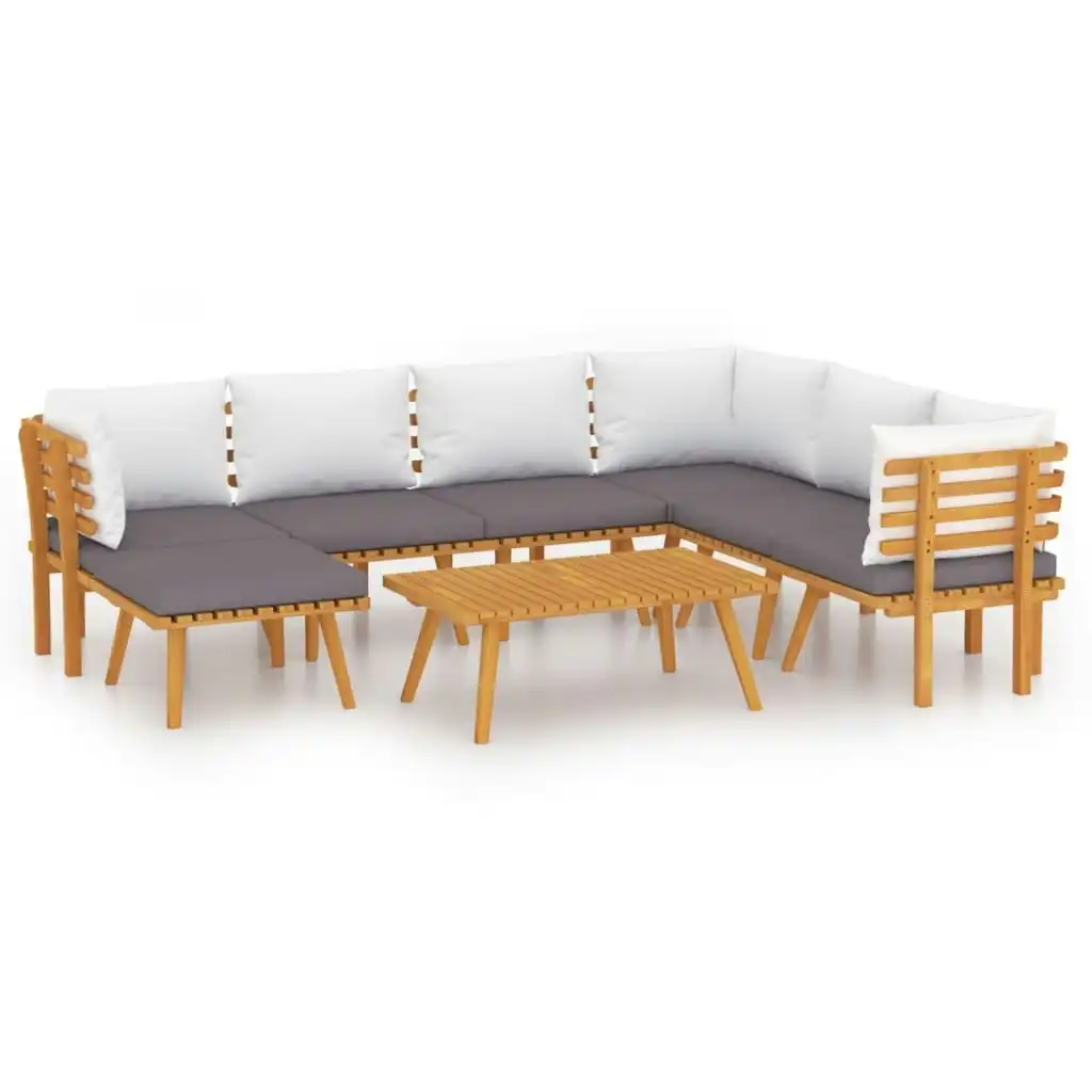 8 Piece Garden Lounge Set with Cushions Solid Wood Acacia 3087017