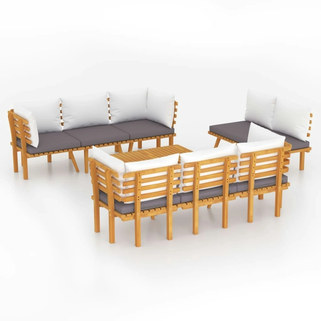 8 Piece Garden Lounge Set with Cushions Solid Wood Acacia 3087013