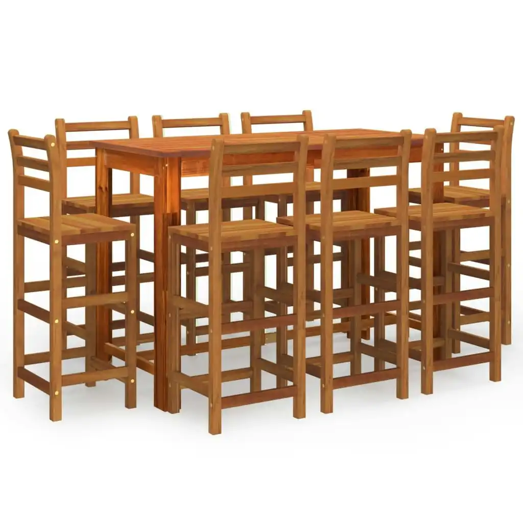 9 Piece Garden Bar Set Solid Wood Acacia 3116025