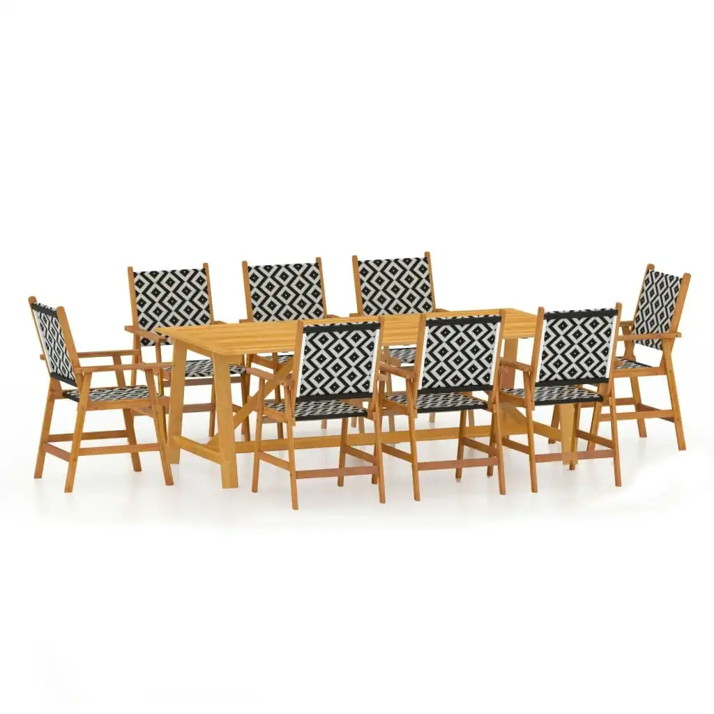 9 Piece Garden Dining Set Solid Wood Acacia 3087127