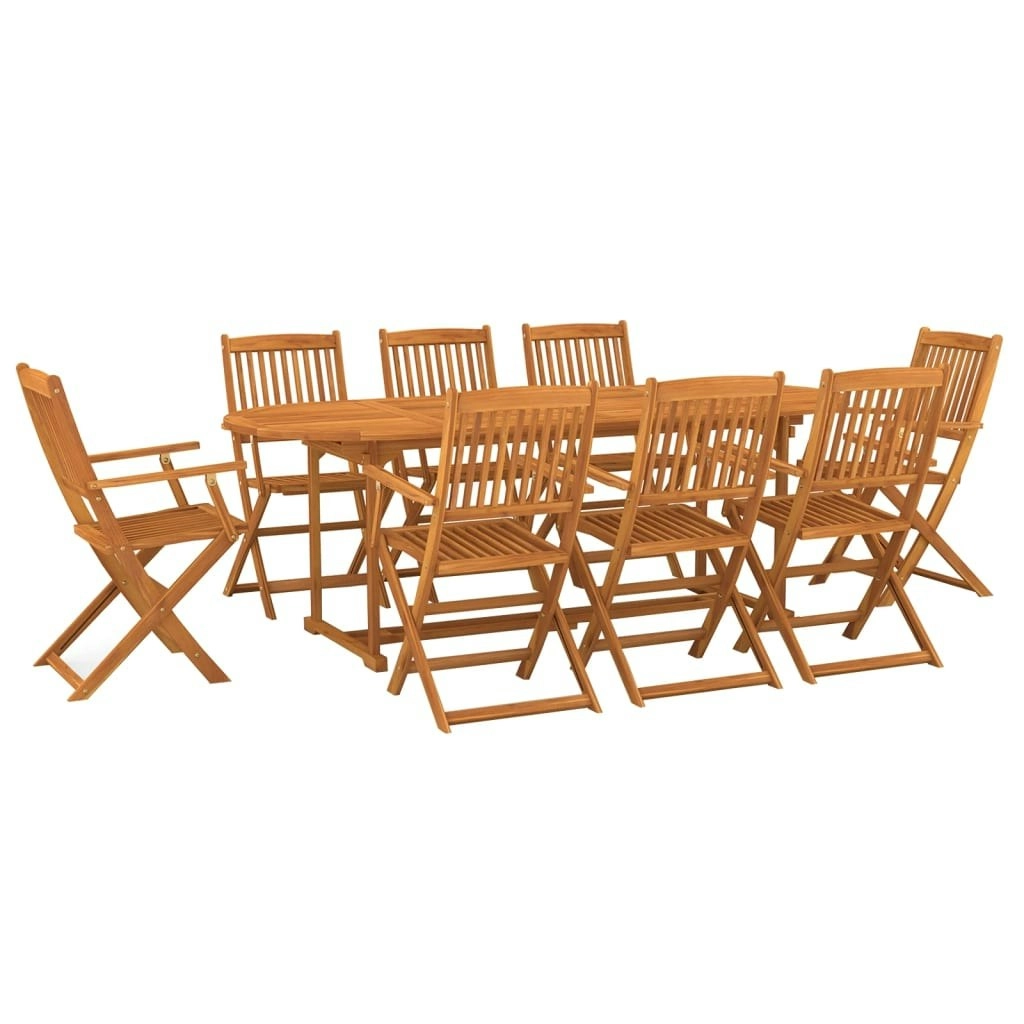 9 Piece Garden Dining Set Solid Wood Acacia 3086974