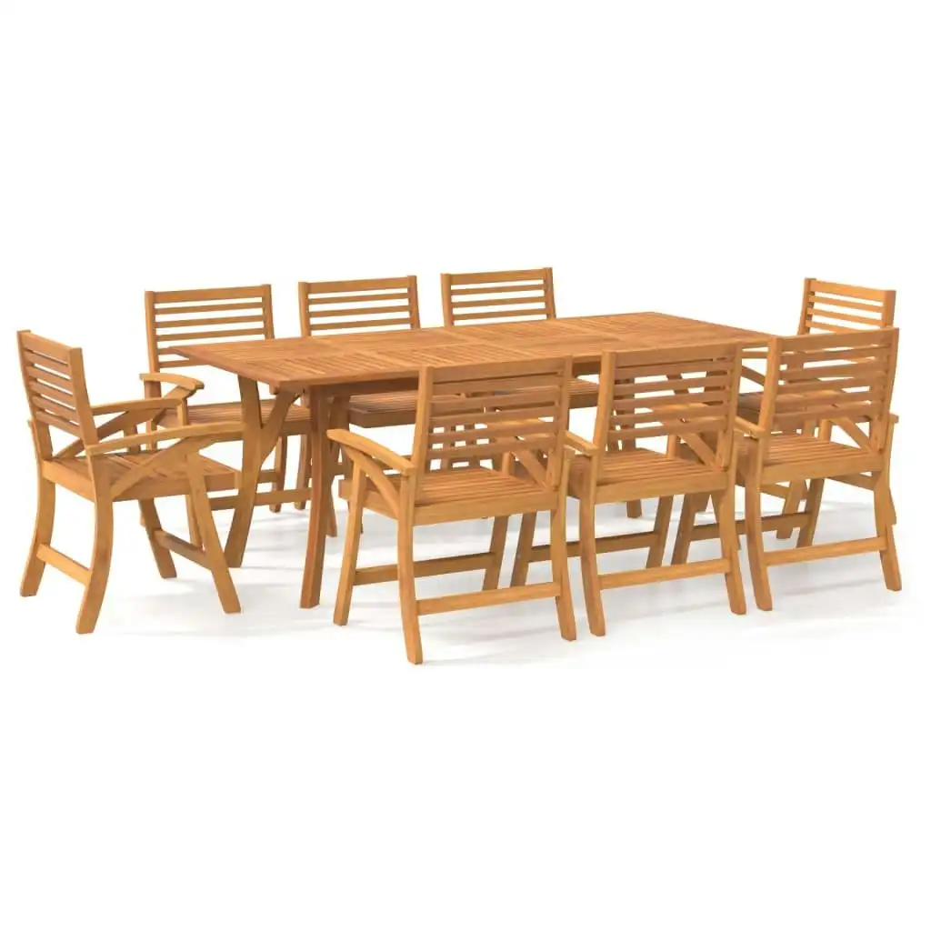 9 Piece Garden Dining Set Solid Wood Acacia 3155467