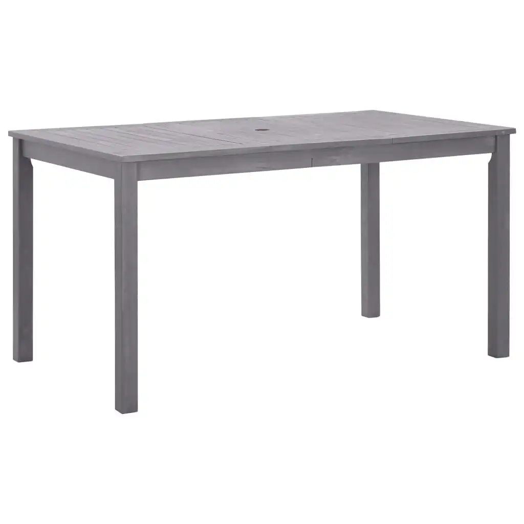 Garden Table Grey Wash 140x80x74 cm Solid Acacia Wood 311849