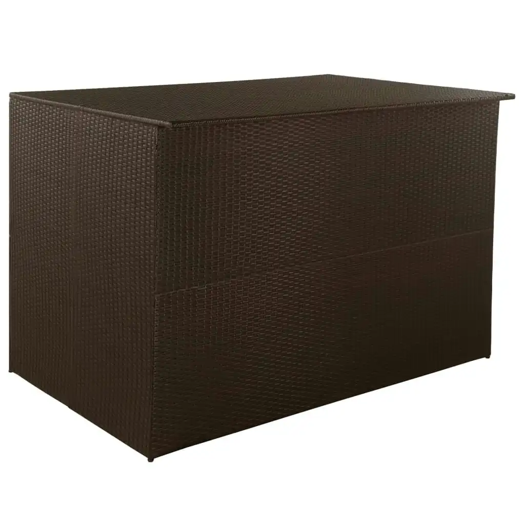 Garden Storage Box Brown 150x100x100 cm Poly Rattan 44246