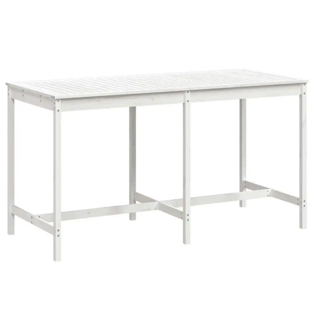 Garden Table White 203.5x90x110 cm Solid Wood Pine 824103