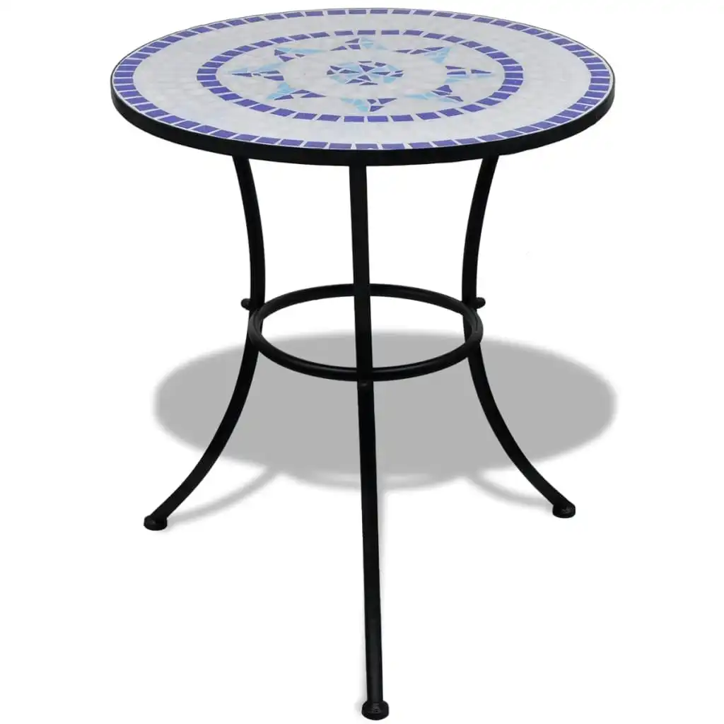 Bistro Table Blue and White 60 cm Mosaic 41530