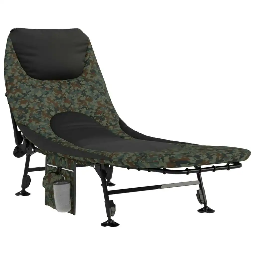 Fishing Bed with Adjustable Mud Legs Foldable Camouflage 4006423