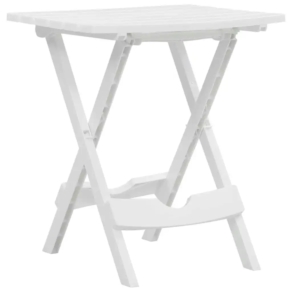 Folding Garden Table 45.5x38.5x50 cm White 47690