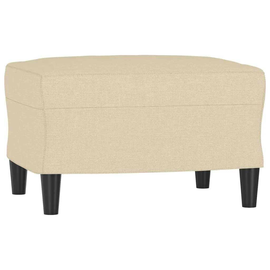 Footstool Cream 60x50x41 cm Fabric 349281