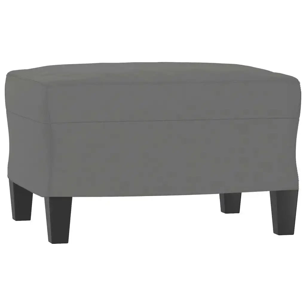 Footstool Dark Grey 60x50x41 cm Microfibre Fabric 349343