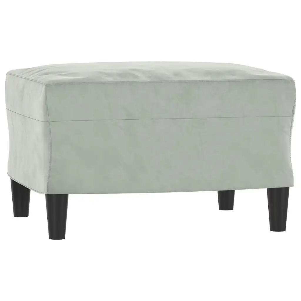 Footstool Light Grey 60x50x41 cm Velvet 349293