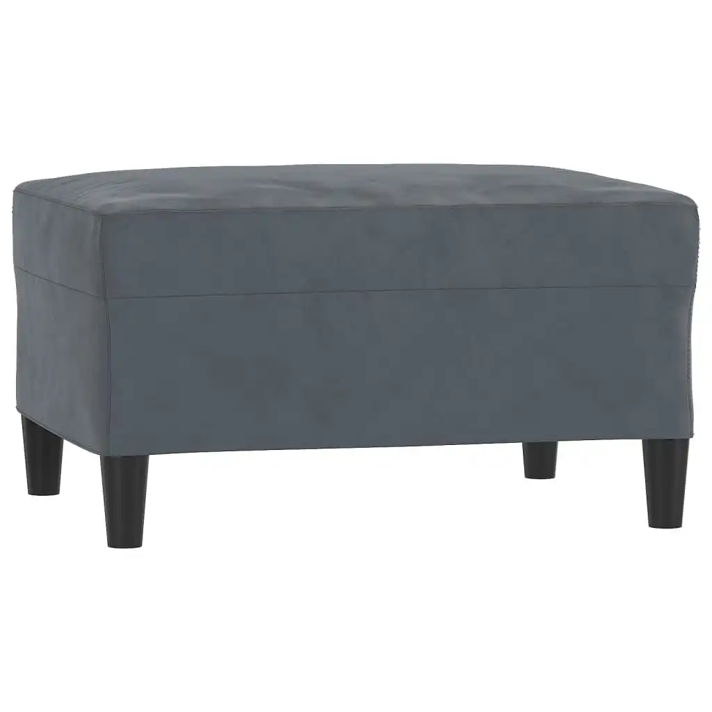 Footstool Dark Grey 70x55x41 cm Velvet 349318