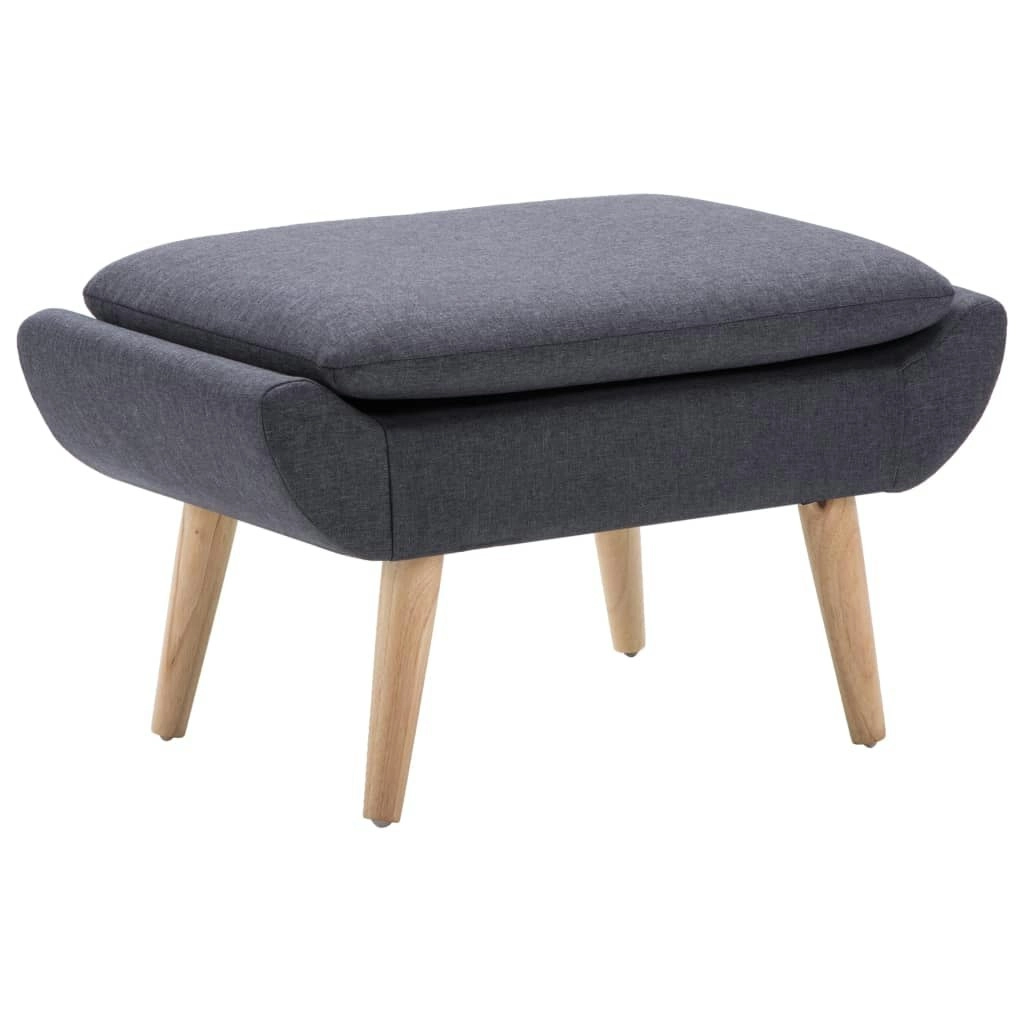 Footstool Fabric Upholstery 73x43x42 cm Dark Grey 246989