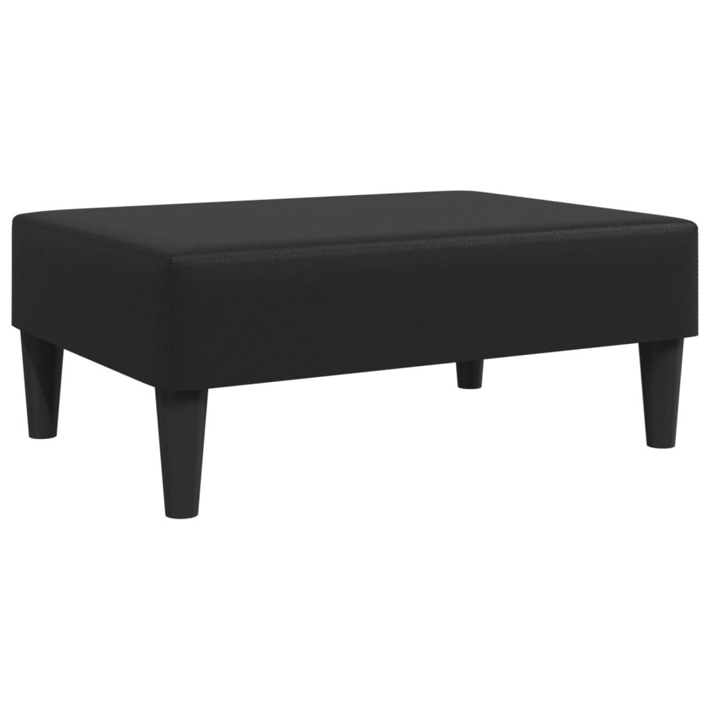 Footstool Black 77x55x31 cm Faux Leather 379562