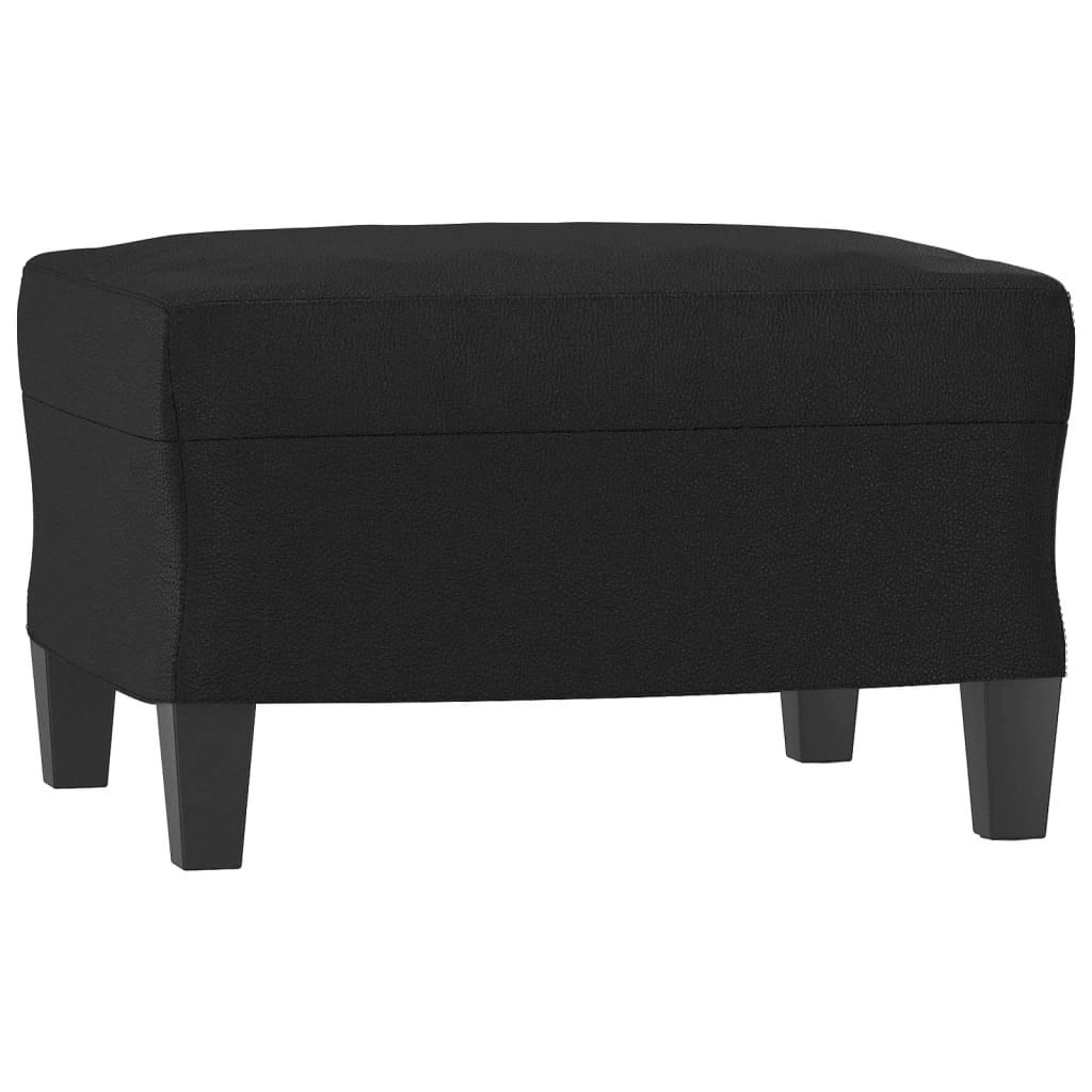 Footstool Black 60x50x41 cm Faux Leather 349335