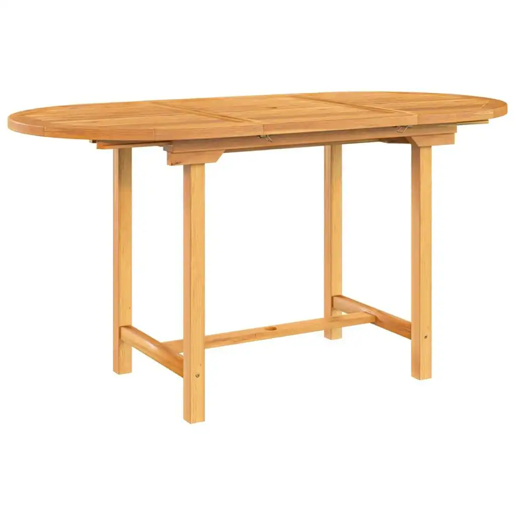 Extending Garden Table 110-160x80x75 cm Solid Wood Teak 363486