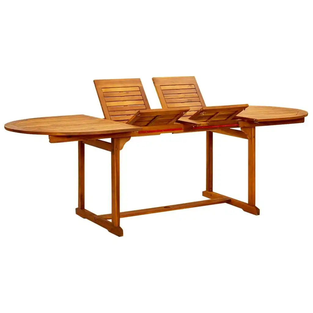 Garden Dining Table (160-240)x100x75 cm Solid Acacia Wood 316565