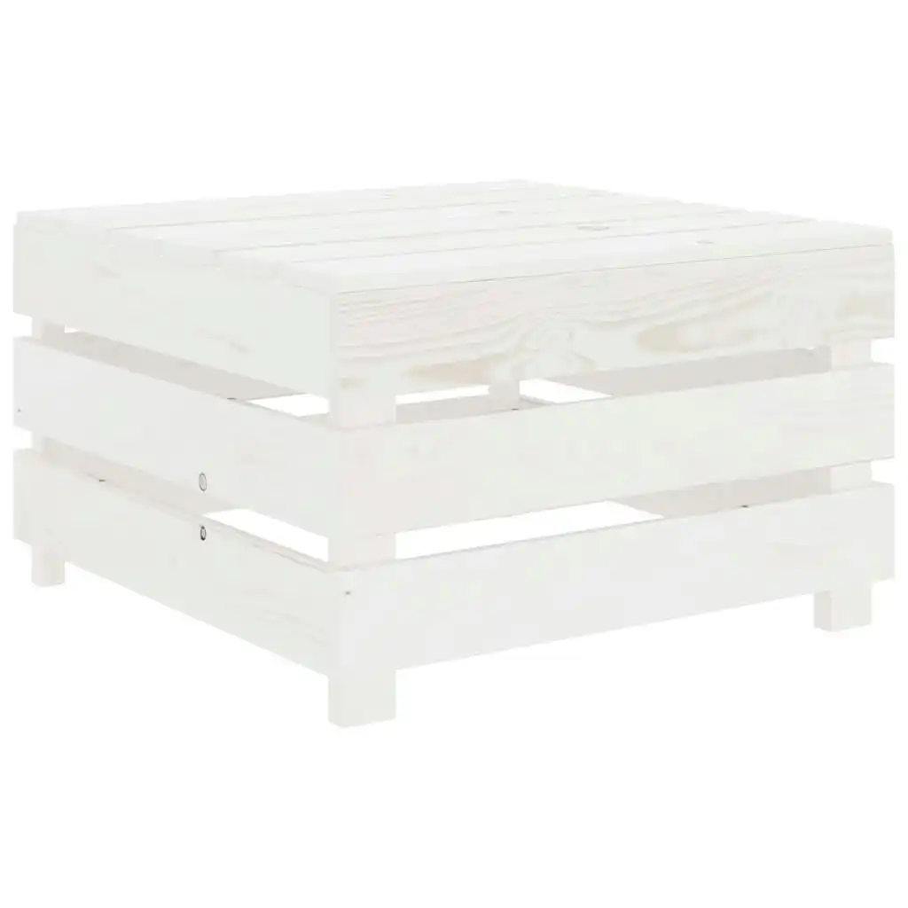 Garden Pallet Table White Wood 313581