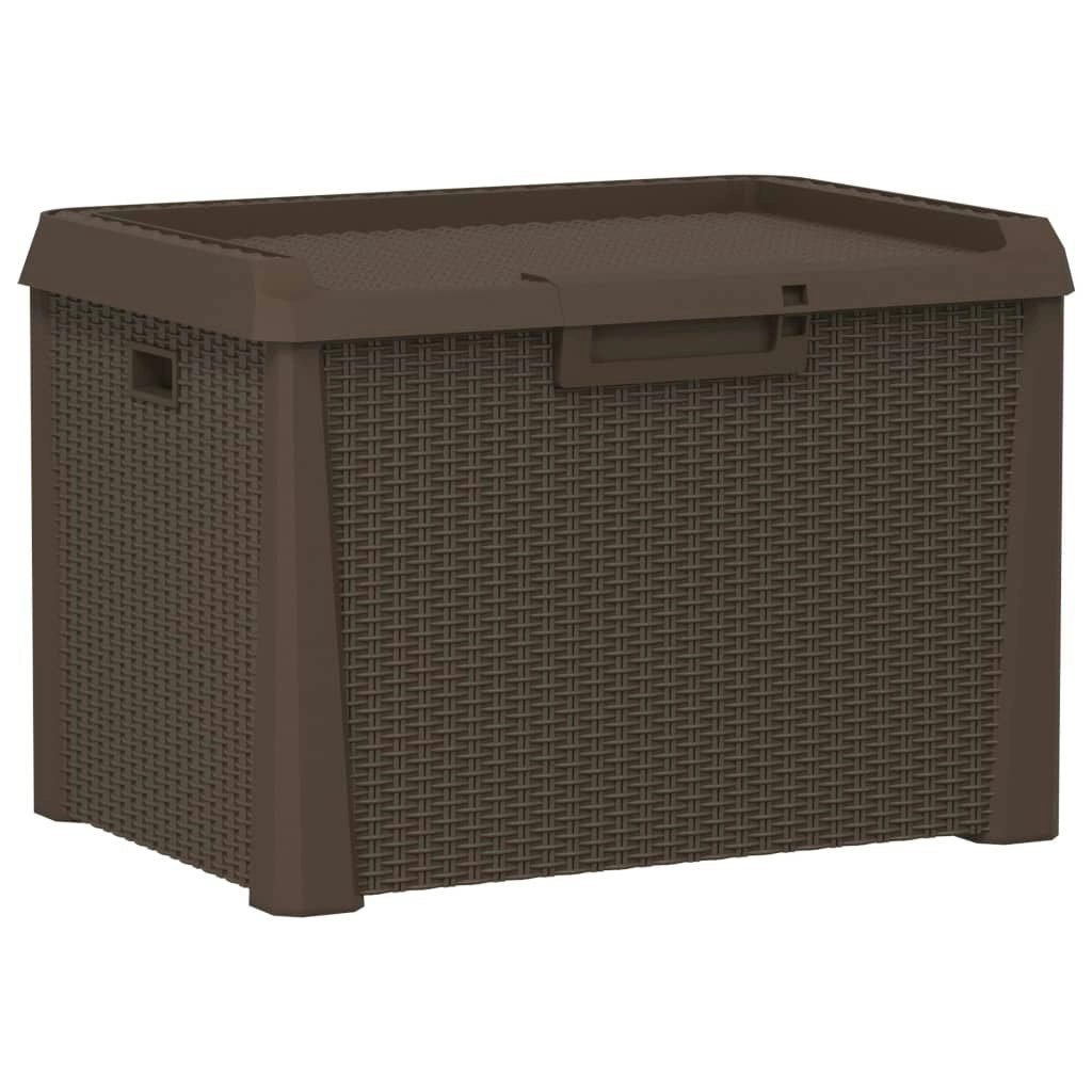 Garden Storage Box Brown 125 L PP 364210