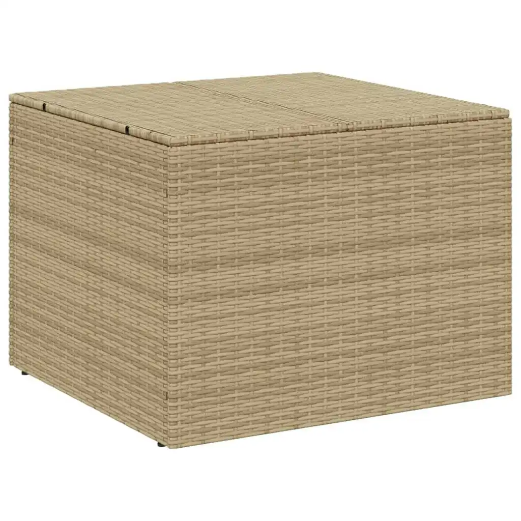 Garden Storage Box Mix Beige 291L Poly Rattan 365339