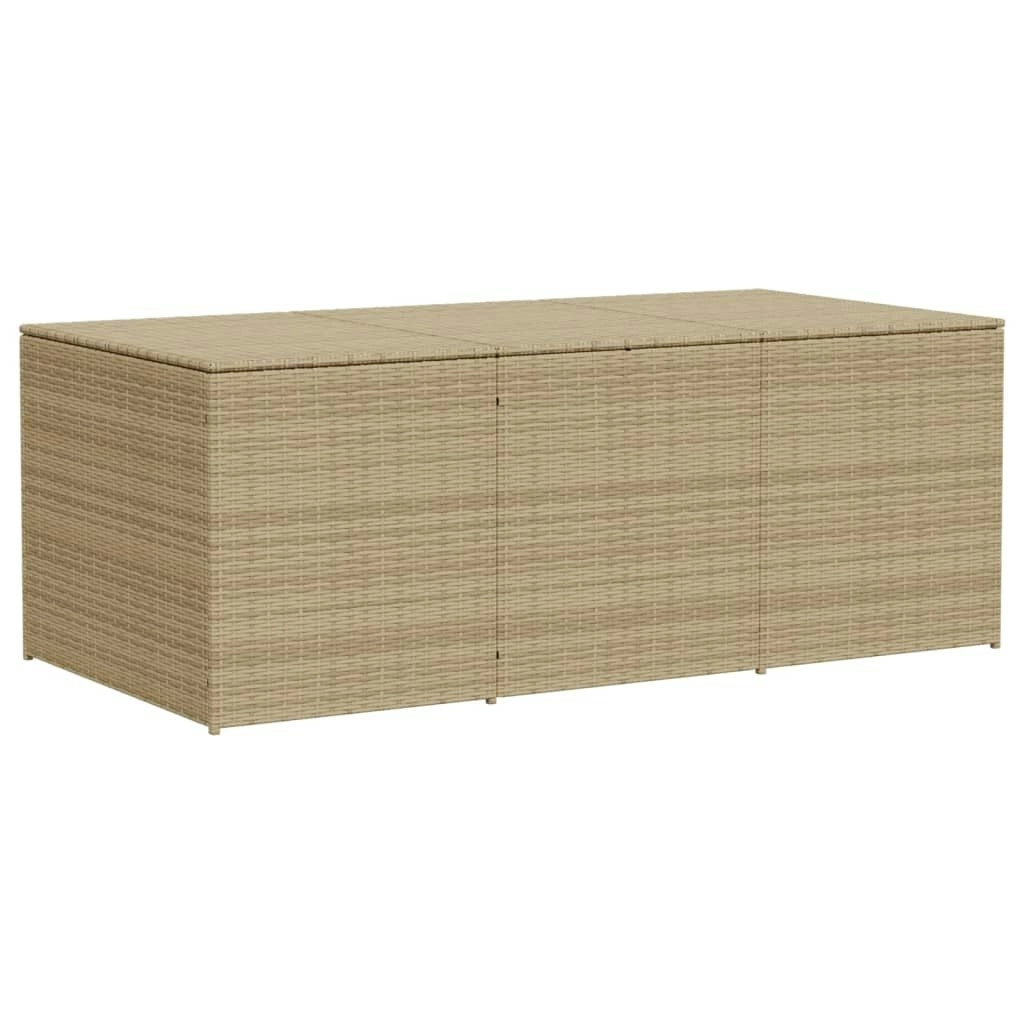 Garden Storage Box Mix Beige 984L Poly Rattan 365335