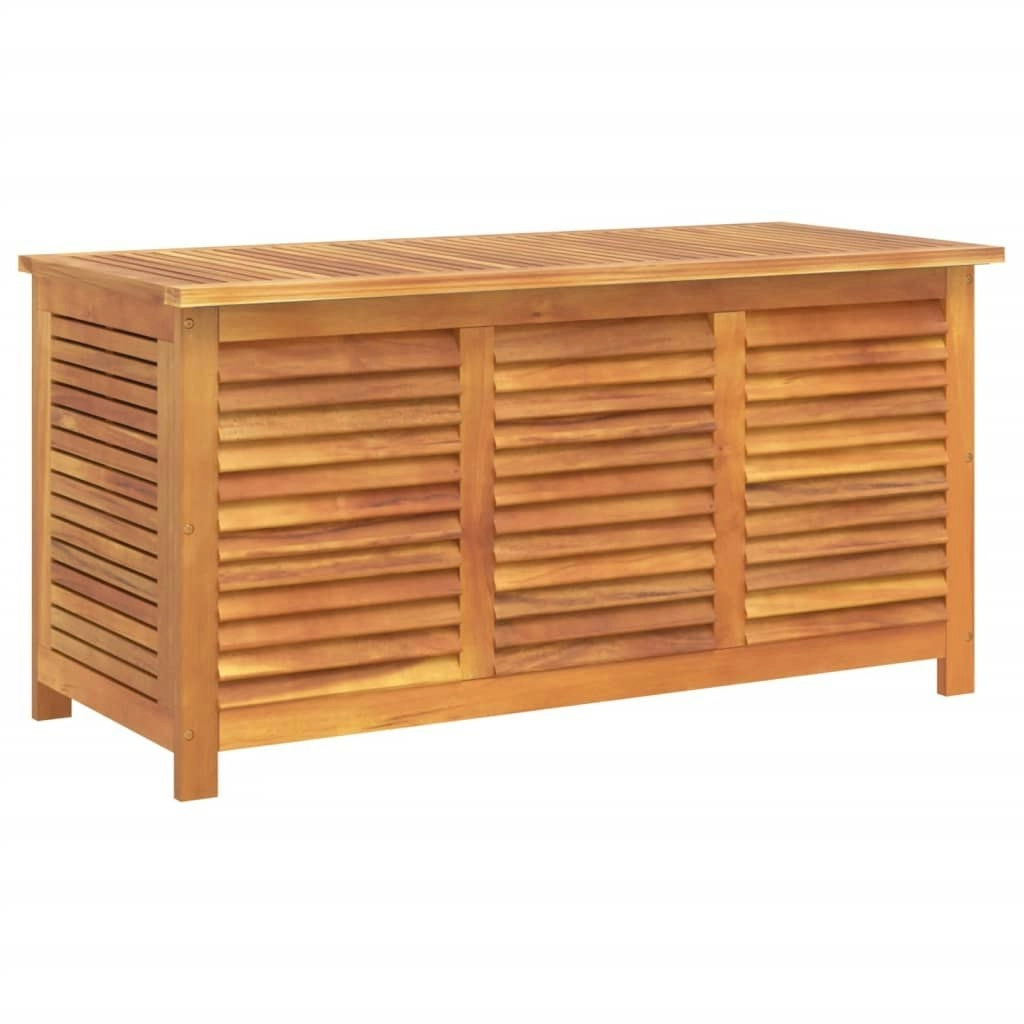 Garden Storage Box with Louver 113x50x56 cm Solid Wood Acacia 365841