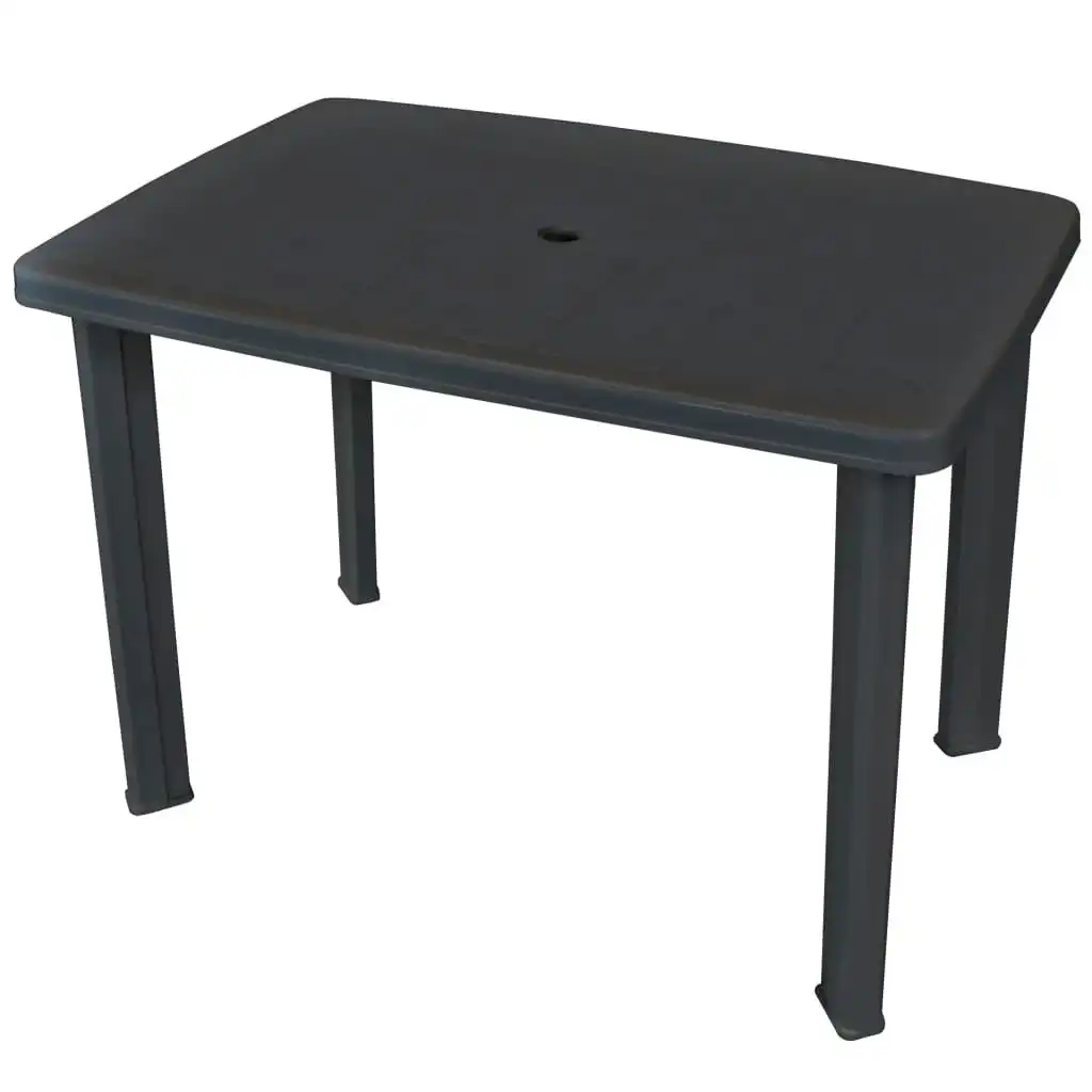 Garden Table Anthracite 101x68x72 cm Plastic 43594