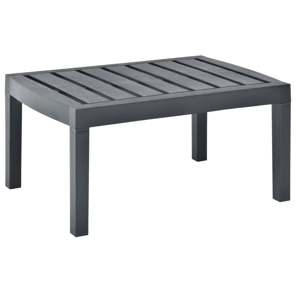 Garden Table Anthracite 78x55x38 cm Plastic 48815