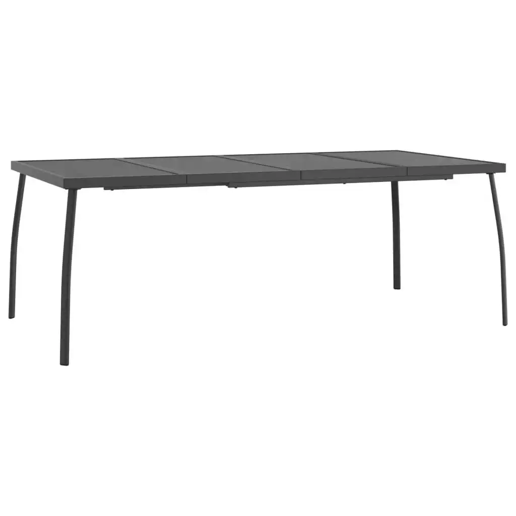 Garden Table Anthracite 200x100x72 cm Steel Mesh 362735