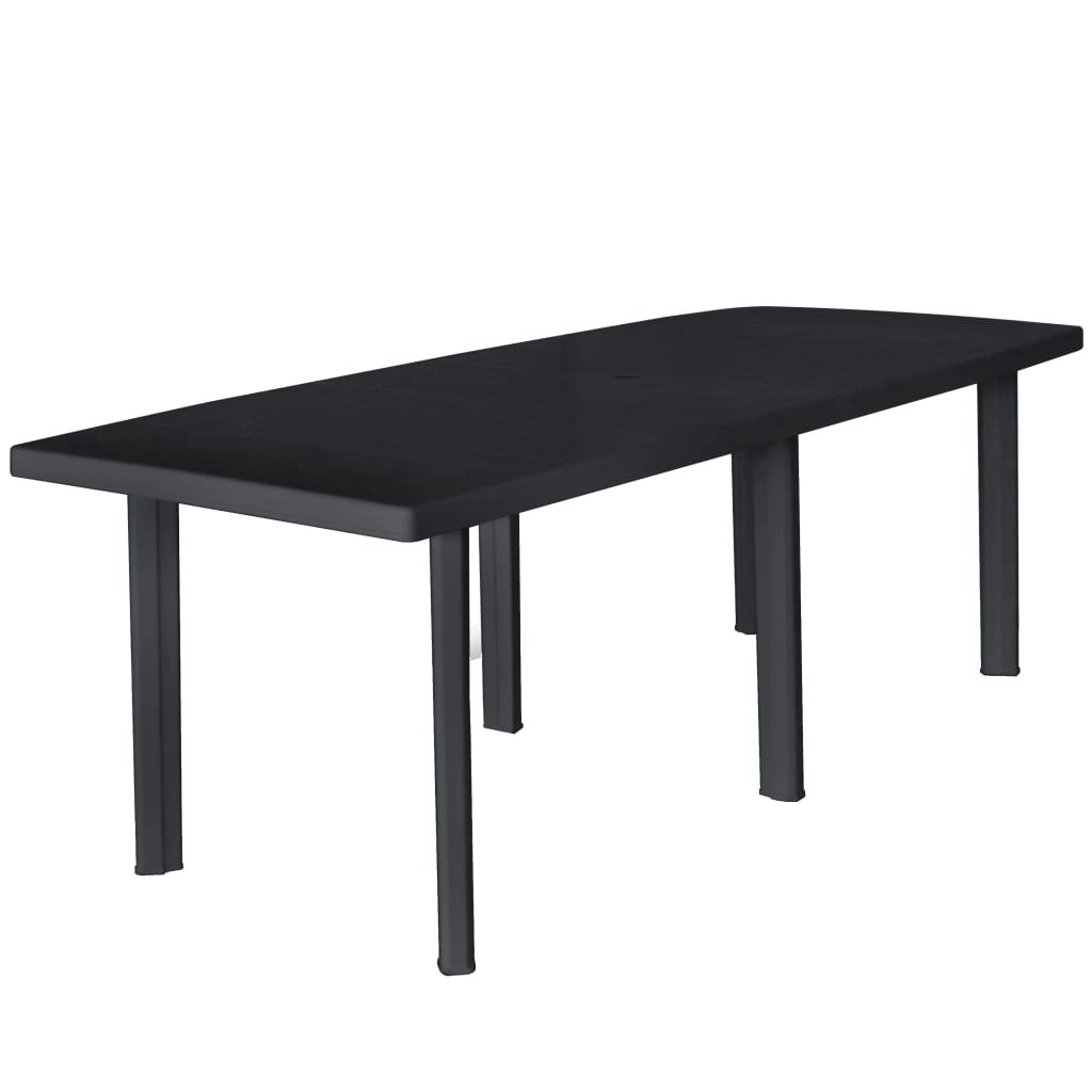 Garden Table Anthracite 216x90x72 cm Plastic 45597