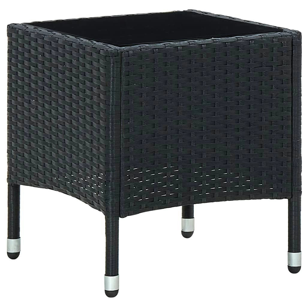 Garden Table Black 40x40x45 cm Poly Rattan 45901