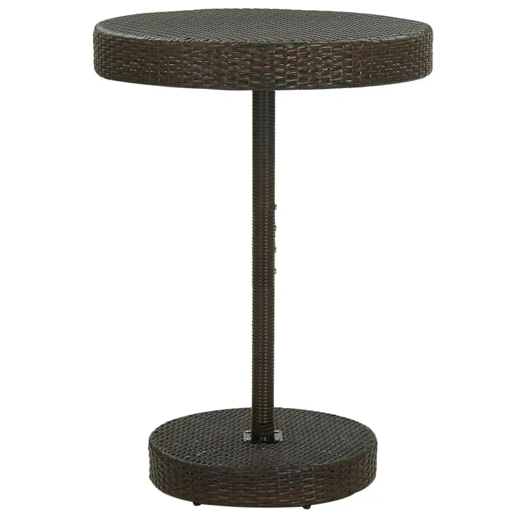 Garden Table Brown 75.5x106 cm Poly Rattan 45858