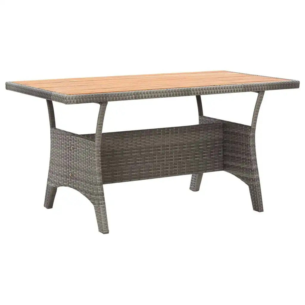 Garden Table Grey 120x70x66 cm Solid Acacia Wood 316586