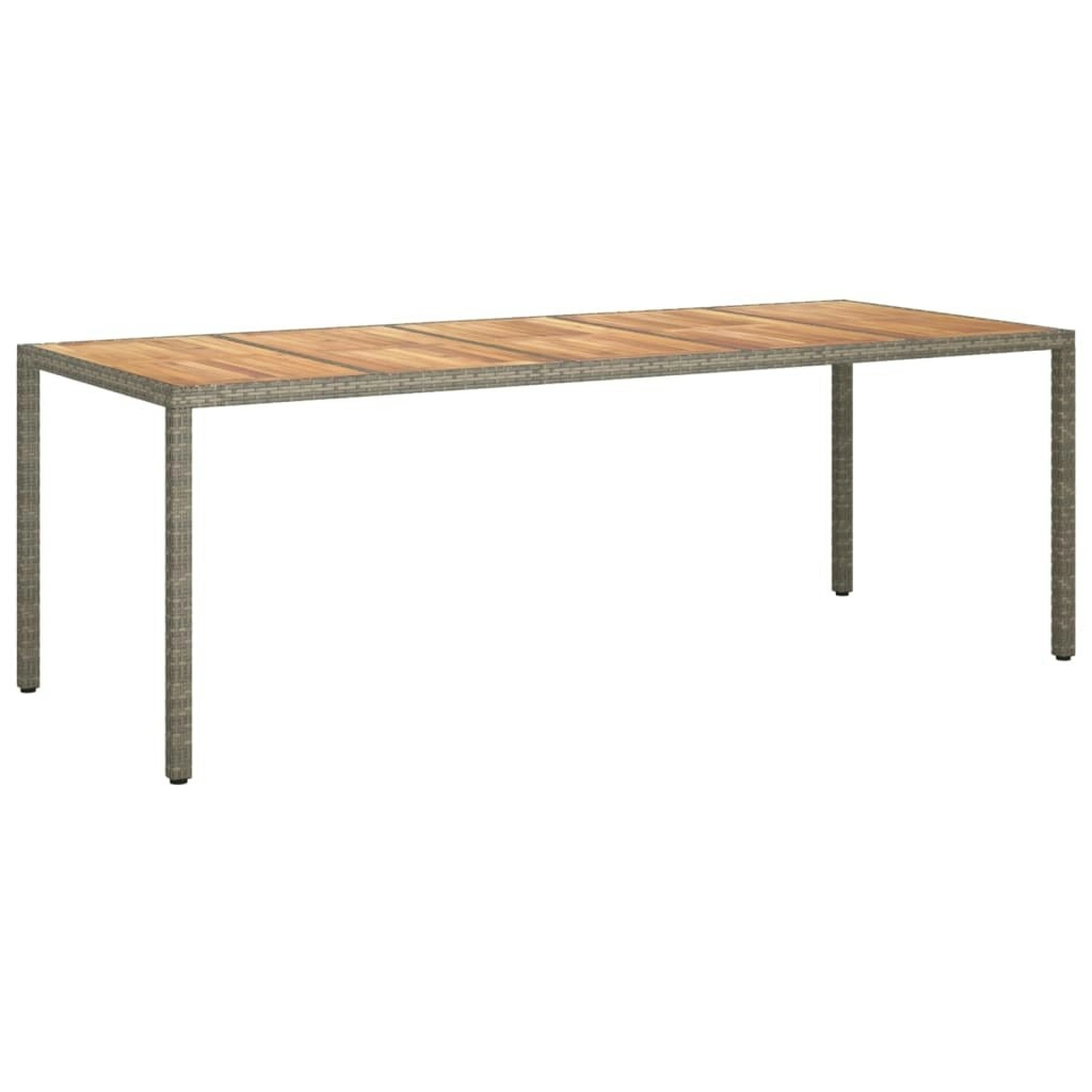 Garden Table Grey 250x100x75 cm Poly Rattan 316730