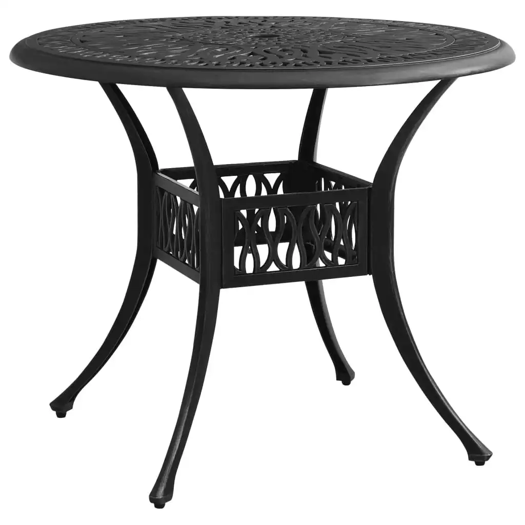 Garden Table Black 90x90x74 cm Cast Aluminium 315586