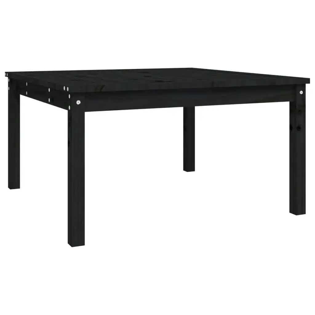 Garden Table Black 82.5x82.5x45 cm Solid Wood Pine 824124