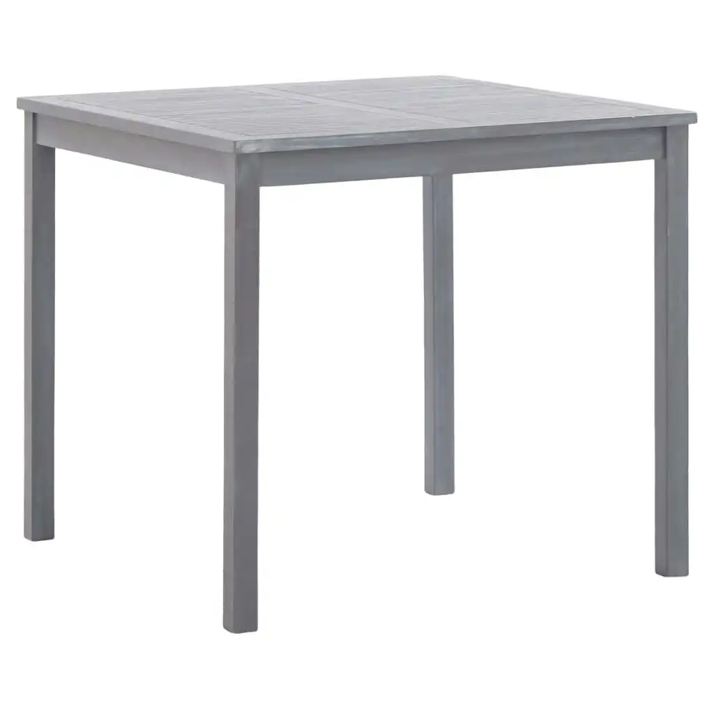 Garden Table Grey 80x80x74 cm Solid Acacia Wood 46324