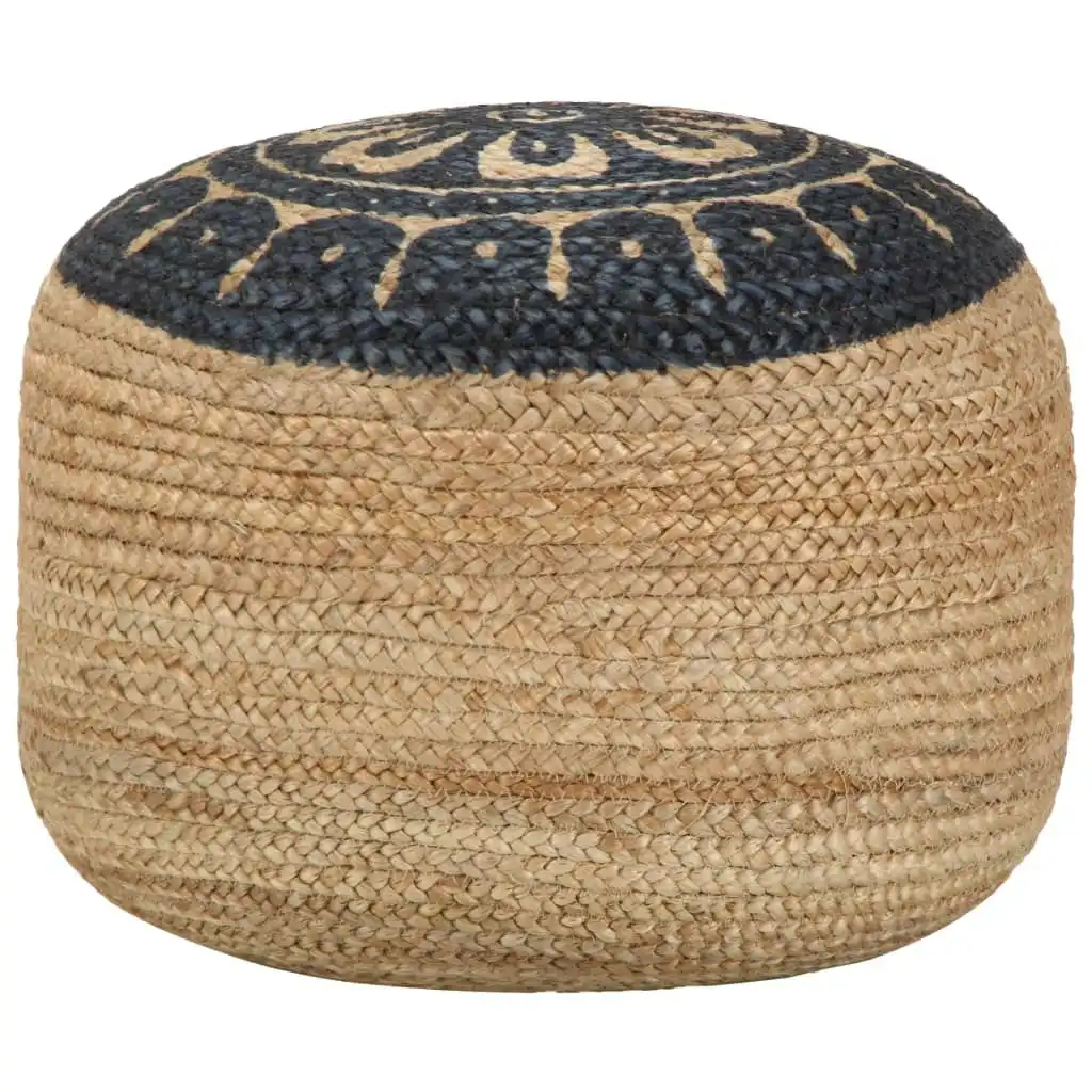 Handmade Pouffe Blue 45x30 cm Jute 248087