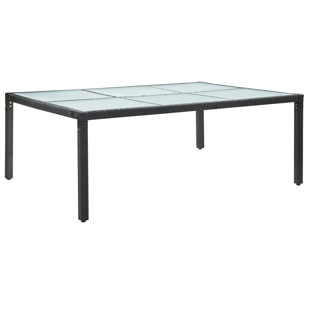 Outdoor Dining Table Black 200x150x74 cm Poly Rattan 46129