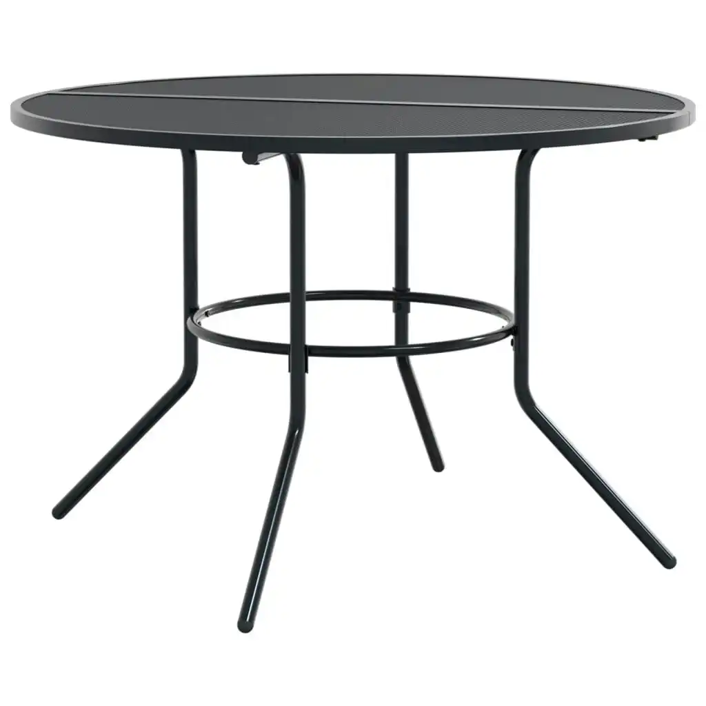 Patio Table Round Anthracite Ã˜110x72.5 cm Powder-coated Steel 4009264