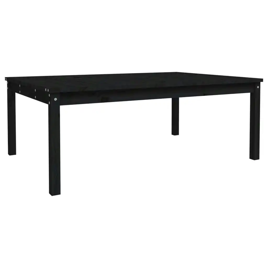 Garden Table Black 121x82.5x45 cm Solid Wood Pine 824131