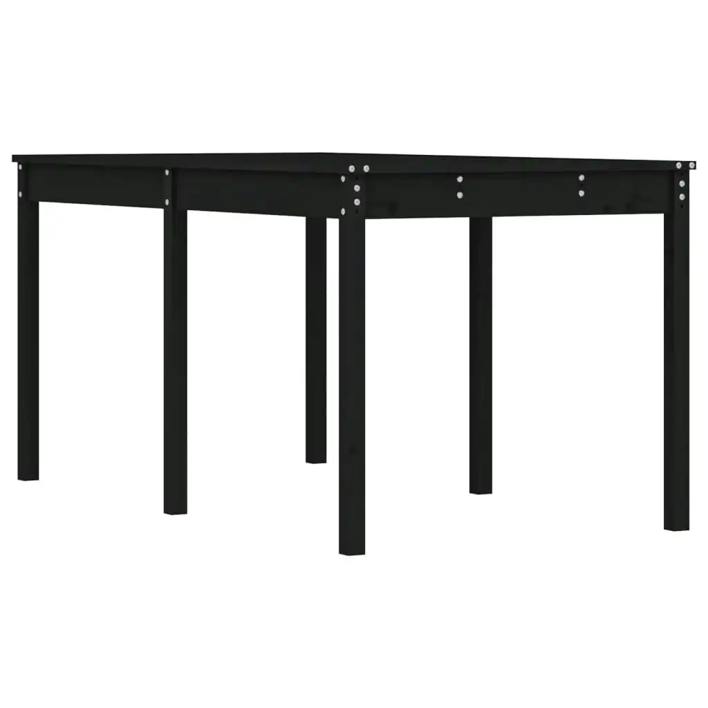 Garden Table Black 159.5x82.5x76 cm Solid Wood Pine 823980