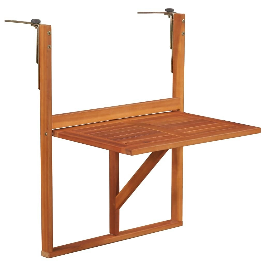 Hanging Balcony Table 64.5x44x80 cm Solid Acacia Wood 44118