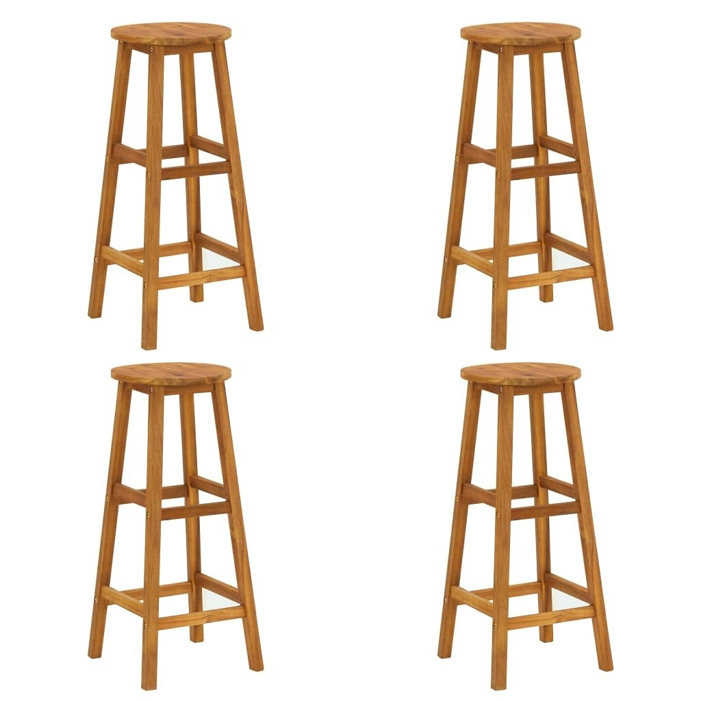 Bar Stools 4 pcs Solid Acacia Wood 310285