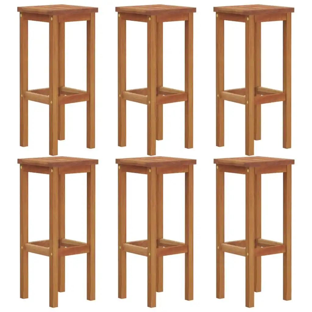 Bar Stools 6 pcs Solid Wood Acacia 3115990