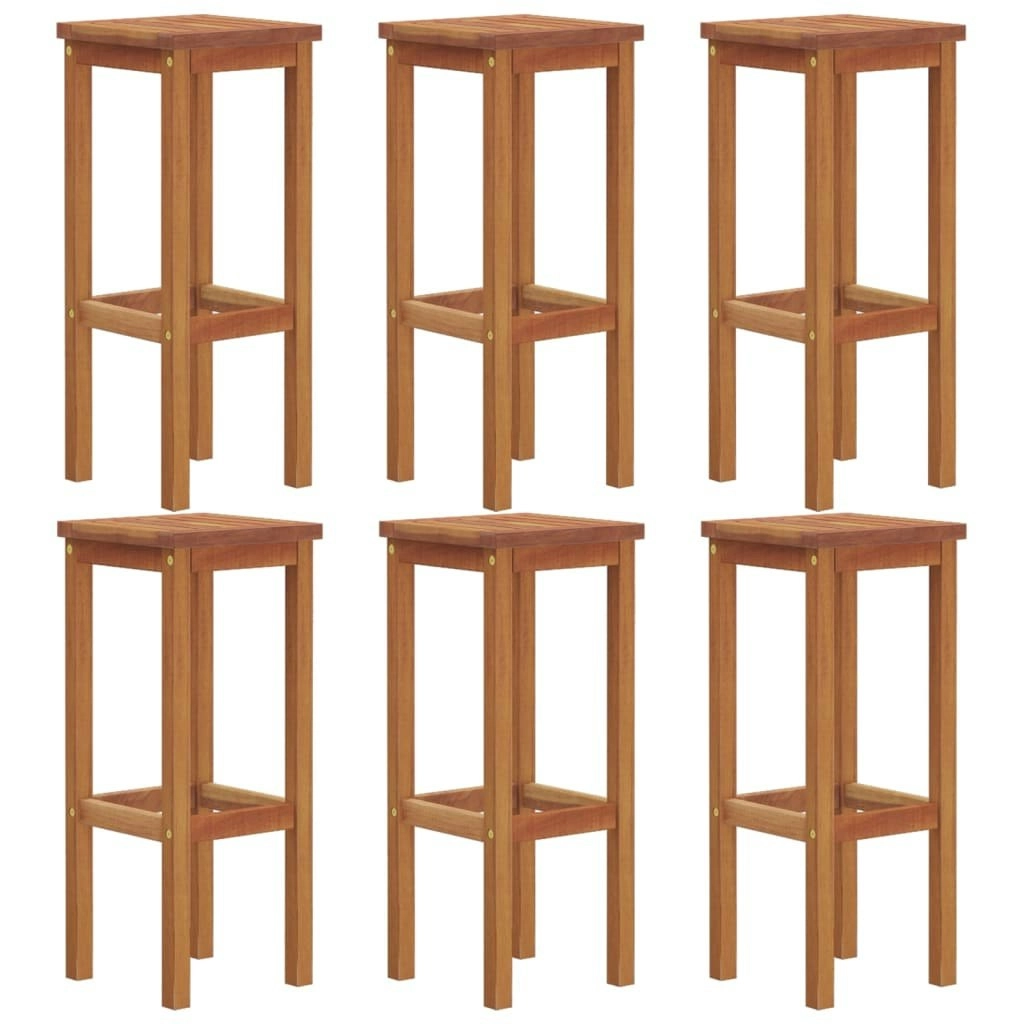 Bar Stools 6 pcs Solid Wood Acacia 3115990