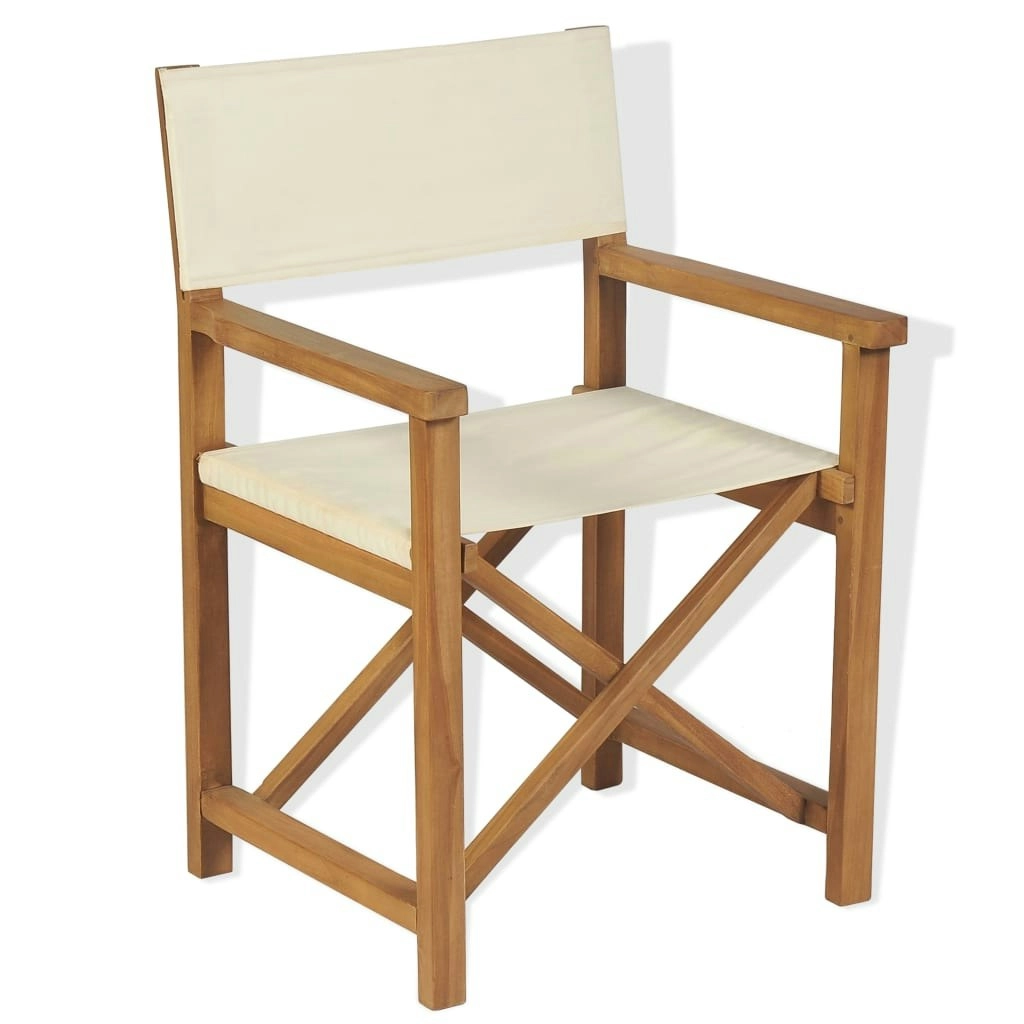 Folding Director's Chair Solid Teak Wood 43801