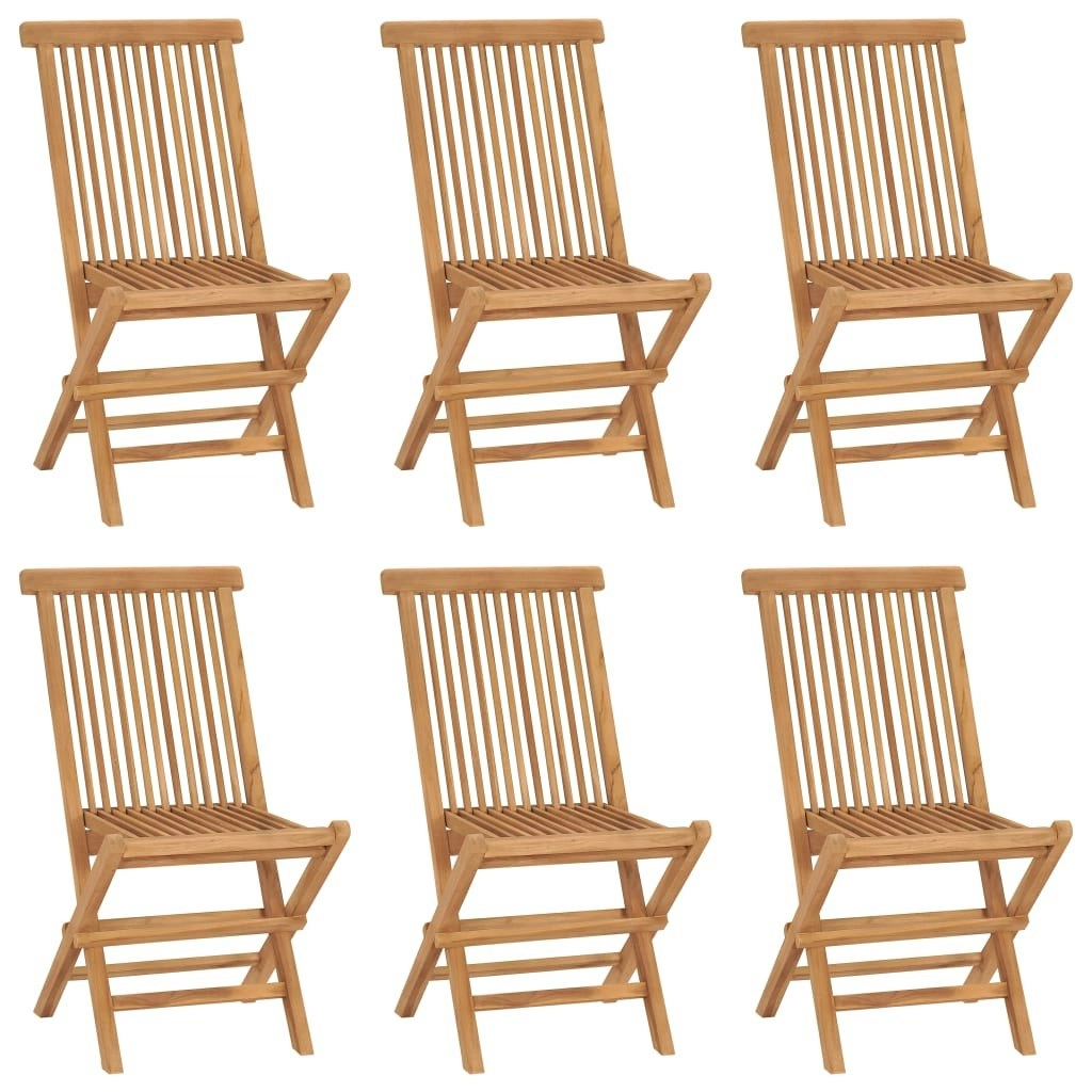 Folding Garden Chairs 6 pcs Solid Wood Teak 3096591