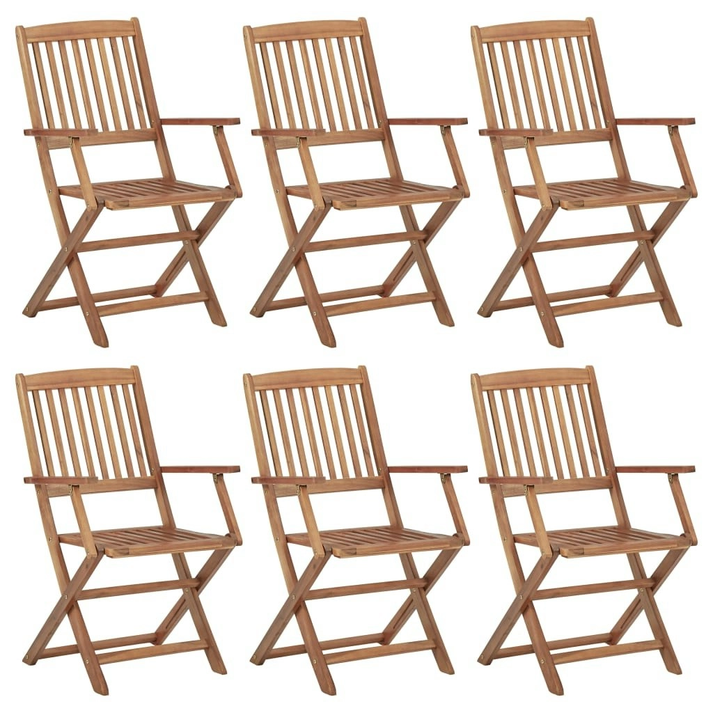 Folding Garden Chairs 6 pcs Solid Wood Acacia 3065521